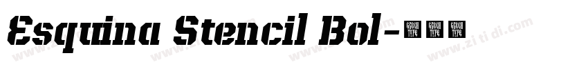 Esquina Stencil Bol字体转换